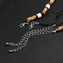 5pcs/Set Fashionable Women Vintage Style Shell, Turquoise & Coconut Shell Necklace Accessory, Beach Vacation Travel Decoration
