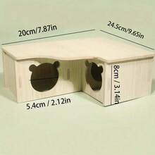 1 件多房间木制仓鼠迷宫和藏身处 - 为您的宠物提供有趣的活动和舒适的巢穴