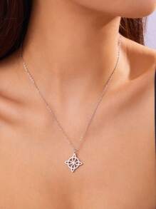 Fashionable Witch Knot Pendant Stainless Steel Slavic Amulet Necklace Suitable For Both Men And Women Happy Charm Gift For Her