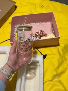 伴娘求婚礼物伴娘礼物新娘送礼会 16 盎司玻璃杯化妆包、婚礼装饰、家居装饰、房间装饰派对礼品 - bridesmaid - 查看 2