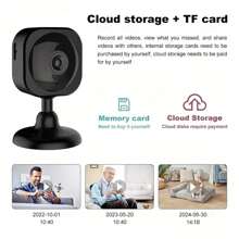 Fashionable Mini-Sized Camera, 1080P High-Definition Pixels, 2.4G Wireless WiFi Smart Home Security Camera, Indoor Card Camera, Full-Color Night Vision Function, Motion Alarm And Remote Viewing Function, USB Data Cable Power Supply, Motion Alarm System, Indoor/Outdoor Monitoring System, Pet Caregiver.