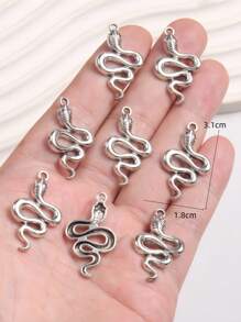 8pcs Cute Animal Shaped Zinc Alloy Pendants, DIY Jewelry Making For Necklace, Bracelet, Gift