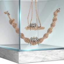 TXHF Jumping Spider Rope Bridge With Magnets Magnetic Jumping Spiders Climbing Rope Spider Twine Ladders Braided Jumping Spider Accessories For Pet Tiny Animals Enclosure Decorations