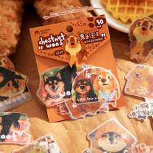 30pcs Cartoon Cat And Dog Stickers Mobile Phone Stickers Item Decoration Stickers Frosted Material Stickers Premium Waterproof Vinyl Stickers For Scrapbooking, Journals, And Laptops - Durable & Decorative Scrapbook Supplies For Adults,School Supplies,Back To School