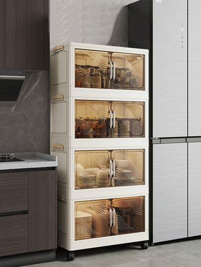 1 件 45 厘米/17.7 英寸宽储物柜，可折叠储物箱，家庭客厅玩具柜整理器，零食柜，厨房储物柜，圣诞礼物，储物盒，床下储物