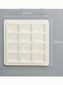 1 Stück professionelle keramische Farbmisch-Palette - hochgebrannte glasierte keramische Mischplatte mit 12 Fächern, nicht saugfähige glatte Oberfläche für Öl-, Acryl- und Aquarellmalerei - einfach zu reinigen und perfekt zum Farbenblending - essenziell für Studio und fortgeschrittene Künstler, keramische Aquarellmischpalette, Schulbedarf, Rückkehr zur Schule