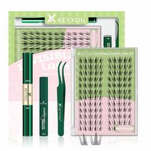 Glow HavenFairy Lash Clusters Kit Manga Lash Extension Kit D Curl KEYYOU 144Pcs Eyelash Extension Kit Wispy Natural Band Lash Kit With Waterproof Lash Extension Kit At Home(Fairy-D-8-18MIX)Glow Haven - Kit-sunflower - View 1