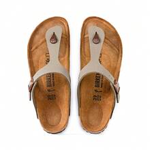 Birkenstock Gizeh Birko-Flor Birkibuc - Stone - View 4