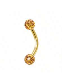 1/5入流行柔軟陶器鑲嵌鑽石圓形裝飾眉毛釘、指甲釘和耳環釘，適合女士日常佩戴和節日禮品 - 眉釘 - 查看 18