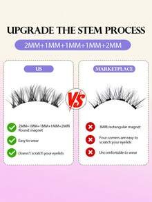MAGEFY 1 Set CC Curl magnetische Wimpern Kit - mit magnetischen Clips, Fuchsaugen-Wimpern, einteilig, tragbar, natürlich aussehende wiederverwendbare Kunstwimpern mit starkem Magnet, ohne Kleber und ohne Augen-Make-up-Entferner, der runde Magnet sorgt für einen bequemen ganztägigen Sitz, 6-12mm Kunstmink-Wimpern, wasserfest, verlängerter Wimpernschwanz vergrößert beide Augen, Sommertravelessentials 2025, Geschenkidee für den Urlaub, Strandurlaub, Campingtrip
