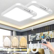 Yogle 运动传感器吸顶灯具，电池供电无线壁橱灯，可充电磁性安装 LED 淋浴灯，适用于浴室、楼梯、车库、走廊，3 种色温，遥控器