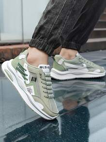 Herren Schnürschuhe mit Stoßdämpfung und rutschfester Sohle für Sport, Marken Design - Strapazierfähige und bequeme Outdoor Laufschuhe für Training und Fitness, geeignet für legeren Sport