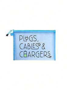 Túi đựng mỹ phẩm dạng lưới có họa tiết cáp dữ liệu, thiết kế họa tiết chữ cái bộ sạc, túi đựng đồ lót khí màu đỏ, túi đựng đồ trang điểm, túi đựng đồ chăm sóc da, đồ dùng thiết yếu khi đi du lịch, đồ dùng ký túc xá, quà tặng cô dâu, quà tặng cho mẹ, quà tặng sinh nhật, quà tặng cho bạn bè và giáo viên, đồ đựng đồ trong phòng tắm, đồ đựng đồ trang sức, túi đựng dầu dưỡng môi và mỹ phẩm - Nhiều màu - Xem 22