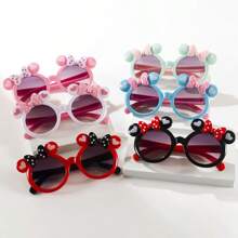 1 Fashion Glasses Cute, Elegant, Bow, Sunscreen Fashion Glasses, Fashion Glasses, Perfect For Birthday Parties And Gatherings