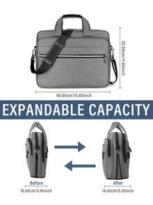NEWHEY Laptop Bag 15.6 Inch Briefcase Water-Resistant Laptop Carrying Case For Men Expandable Computer Messenger Bag For Travel Business Work