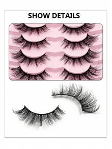 Asiteo 7/14/21 Pairs Cat Eye 3D Natural Wispy Look, Soft Band Faux Mink Lashes Fluffy Daily False Eyelash Extension For Vacation Or Appointment - Fluffy Lashes - View 6