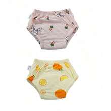 5 件婴儿如厕训练裤，可洗轻便夏季如厕学习内衣，男女通用布尿布，透气柔软舒适，适用于如厕训练，婴儿必备用品