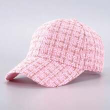 Gorra de béisbol a cuadros: liviana, ajustable y transpirable para actividades al aire libre de otoño/invierno - Rosa - Ver 13