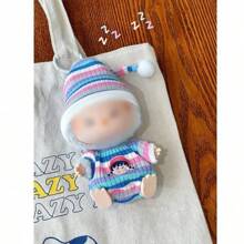 Conjunto de ropa para bebé ForLABUBU Sit-And-Play, Muñeca de vinilo de la segunda generación de la serie Macaron, conjunto de mono y gorro de otoño (solo la ropa)