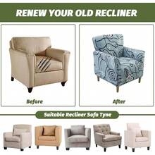Local Delivery - Banquet Armchair Slipcover Printed Chair Covers With Arms Stretch Club Chair Slipcover Soft Armchair Sofa Covers Anti-Slip Furniture Protector For Dogs Pets Home Living Room Decor, 14 - 21 - 查看 8
