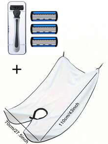 Fartuch do golenia, męski fartuch do golenia, przezroczysty fartuch do golenia z przyssawką, fartuch do stylizacji wąsów, zestaw maszynek do golenia, zestaw nożyczek - Czarne - Zobacz 14