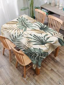 1 块热带树叶印花桌布，现代涤纶矩形/圆形防水桌布，数码印花，适合客厅、家居、户外餐厅、小圆桌 - 彩色 - 查看 15