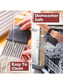 1pc Stainless Steel Wavy Potato Slicer, Potato Cutter, Fruit & Vegetable Knife, Wavy Potato Knife, Fruit & Vegetable Cutter, Spiral Slicer - Manual Handheld Uniform Slicer, Easy To Handle Carrots And Vegetables, Vegetable Chopper And French Fry Cutter, Onion Cutter, Practical Kitchen Tool, Multi-Functional Vegetable Slicer, Kitchen Household Fluted Cutter, Anti-Rust Kitchen Tool - Multicolor - View 5