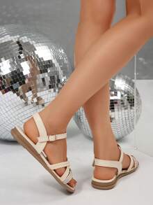 手工编织钻石带舒适女士平底凉鞋