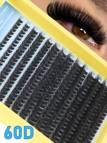 280/224簇单根睫毛册 大容量 60D+80D+100D 10-18毫米混合长度簇睫毛加长增厚蓬松睫毛初学者DIY睫毛延长套装 居家自戴分段睫毛持久睫毛束睫毛 - D - 查看 2
