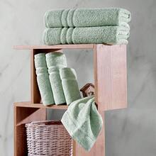 Green 6 Piece Bath Towels Set For Bathroom Original Turkish Cotton Soft, Absorbent And Premium 2 Bath Towels, 2 Hand Towels, 2 Washcloths - 綠色 - 查看 7