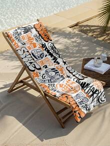 Personalized Children's Beach Towel, Summer Birthday Gift, Summer Vibe, Girls' Beach Trip, Customized Beach Towel, Swimming Pool, Beach Decor - Multicolor - View 8