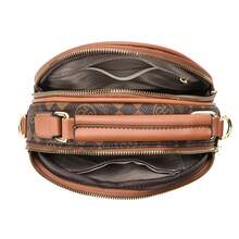 Women Shoulder Bags - 方塊料-咖拼土黃 - 查看 6