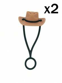 Set de 1/2/4/8 tapas de pajita de silicona con diseño creativo de sombrero - Compatible con Cup 30 40 Oz, accesorios divertidos de tapa de pajita para tumbona, para regalo de hombre y mujer, tapa de pajita reutilizable, funda de sombrero de vaquero de silicona para pajita, tapas decorativas para pajita, para fiestas, reuniones con amigos, tapas antipolvo para pajita de Cup, suministros para fiestas, accesorio de decoración de tazas