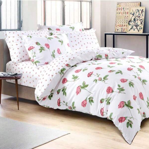 3 Stücke 100% Baumwolle Bettwäsche-Set, geeignet für alle Jahreszeiten