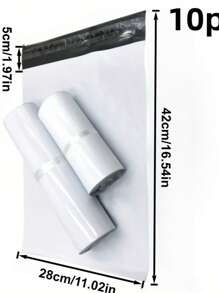 10pcs White Express Bags, Mailing Pouches - Suitable For Clothing, Personal Item Storage, Logistics, Mailing, Portable Packaging Bags, Multi-Purpose Bags, Holiday Gift Bags