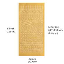 Alphabet Letter Stickers - Self Adhesive Vinyl Sheets For DIY Scrapbooking,Gifts Box, Card,Craft (4 Colors, Uppercase/Lowercase Styles)