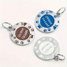 1 Pc Personalized Cute Animal Paw Dog Tag, Custom Engraved With Your Phone Number And Pet's Name, Engraved Dog Name Tag, Cat ID Pet Tag, Custom Engraved Pet ID Tag, For Pet Outdoor Activity Loss Prevention, Hangs From Dog And Cat Pet Collars, Pet Pendant