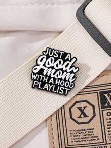 Nur eine gute Mutter mit einer Hoodieplaylist Emaille-Pin, modische dekorative Broschen, Ornamente, Anstecknadeln, Taschen-Badges, Schmuckgeschenke, Neuer Stil Rucksack für die Schule 2025