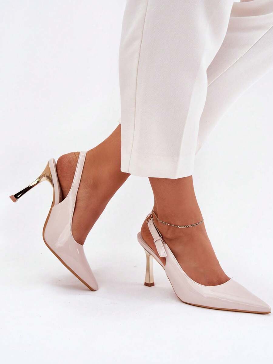 Women's Fashion Versatile Commuting Elegant High Heels - Beige - View 1