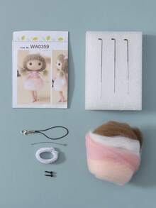 DIY Wool Felt Materials Kit For Making A Pink Dress For Little Girls - Pink - View 4