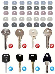1/5/10/20Pcs Random Color Colored Key Caps Covers Soft Rubber Key Identifiers Protector Organizer Labels Silencer Key Toppers Key Accessories