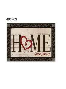 1pc/4pcs/6pcs Grey & White Gradient Placemats 30x45 Cm - Polyester Machine Washable Rectangular Place Mats With HOME Sweet Home Design For Kitchen Dining Table Decor, Party Centerpieces, Home Decor Accents | Textured Surface | Machine Washable Mats - Multicolor - View 13