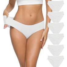 ALTHEANRAY Women's Seamless Hipster Underwear No Show Panties Soft Stretch Bikini Underwears Multi-Pack - Color15 - 查看 1