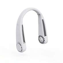 Mini ventilateur de cou, ventilateur à licol en forme d'animal de compagnie mignon, 3e génération de petit ventilateur USB rechargeable avec sortie vortex, 3 vitesses réglables, ventilateur portable pour la maison/le bureau/l'extérieur, cadeau pour les amies/les enfants ; décoration de corne polyvalente DIY