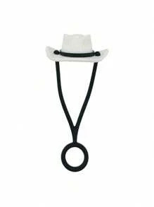 Set de 1/2/4/8 tapas de pajita de silicona con diseño creativo de sombrero - Compatible con Cup 30 40 Oz, accesorios divertidos de tapa de pajita para tumbona, para regalo de hombre y mujer, tapa de pajita reutilizable, funda de sombrero de vaquero de silicona para pajita, tapas decorativas para pajita, para fiestas, reuniones con amigos, tapas antipolvo para pajita de Cup, suministros para fiestas, accesorio de decoración de tazas
