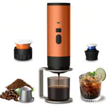 NEW Portable 2-In-1 Wireless Coffee Machine USB-C, With Heating And Digital Battery Display, Suitable For Travel, Car, Office, Outdoor Camping Back To School