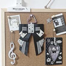 Millennium Style Wave Point Bow Bag Pendant-Star Chasing Girl And Boy Bag Decoration Pendant- Badge Bag Accessories - Original Versatile Badge Support Ita Bag Accessories Bow-Lolita Decorative Headpiece Edge Clip