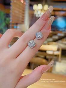 1 对经典潮流欧式/美式时尚 5 瓣闪亮耳钉，优雅大方的女士珠宝 - 金色 - 查看 14