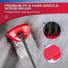 3 Mop Replace Head And 2 Scrub Brush Head, Mop Replacement Head For O Cedar Spin Mop 1 Tank System, Microfiber Spin Mop Refills And Floor Scrubber Mop Replace - 白色 - 查看 3