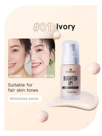 Essence BRIGHTEN UP! Perfecting Primer #01 Light Beige-30ml